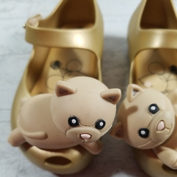 Mini Melissa Sz 9 Mary Jane Style Flats Kitten Cat - Picture 9 of 11